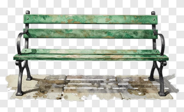 Green Park Bench PNG