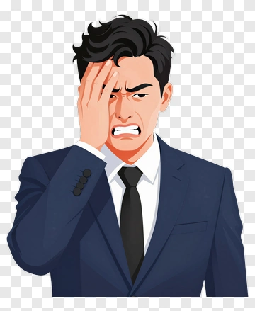 Frustrated Businessman In A Suit PNG
