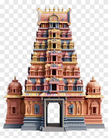 Colorful Temple Structure PNG