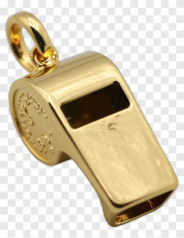 Gold Whistle Pendant PNG