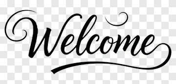Welcome Sign In Elegant Script PNG