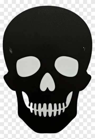 Black Skull Decoration PNG