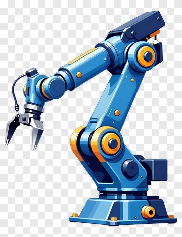3D Industrial Robot Arm PNG