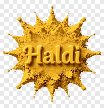 Yellow Haldi Splash Graphic PNG