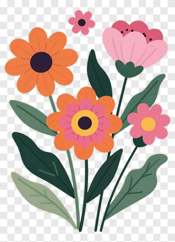 Colorful Flower Bouquet PNG