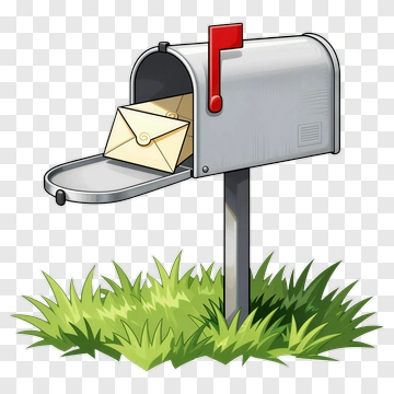 Mailbox With Open Letter PNG