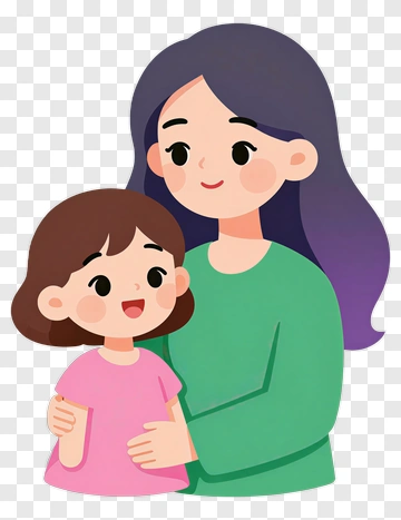 Happy Mother And Child Embrace PNG