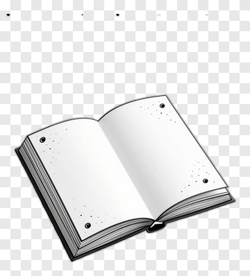 Open Book With Blank Pages PNG