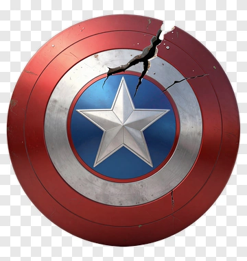 Captain America's Shield With A Crack PNG