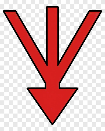 Red Downward Arrow PNG