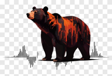 Bear With Soundwave Design PNG