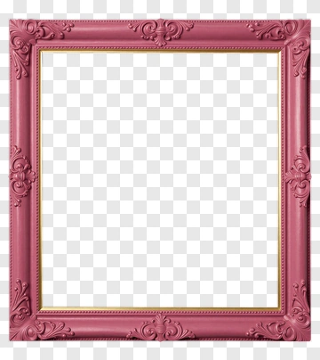 Pink Ornate Picture Frame PNG