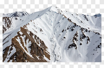 Snow-Covered Mountain Range PNG