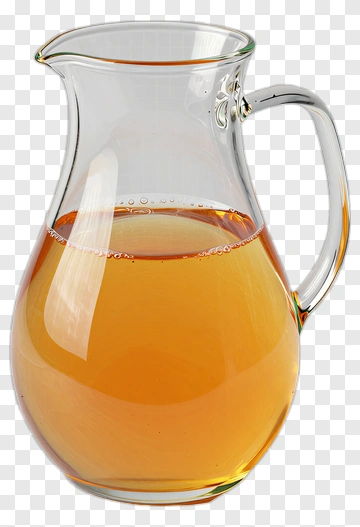 Glass Pitcher With Orange Liquid PNG