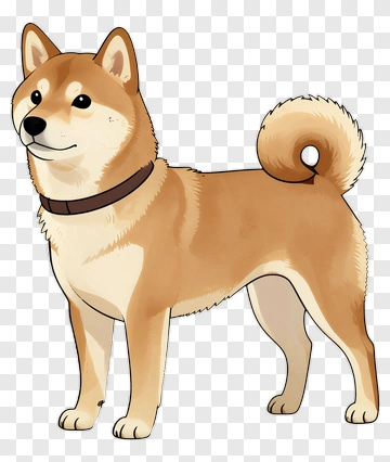 Cartoon Shiba Inu Dog PNG