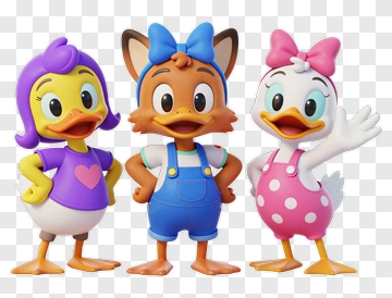 Cartoon Ducklings Group PNG