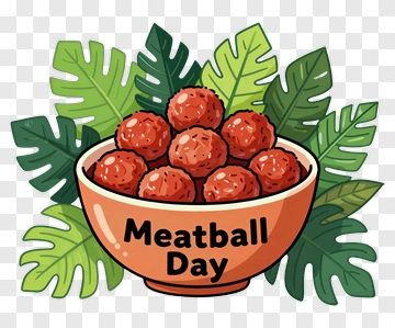 Meatball Day Bowl Of Meatballs PNG