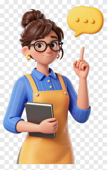 3D Woman Holding A Notebook With A Speech Bubble PNG