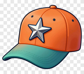 Cartoon Cap With Star Emblem PNG