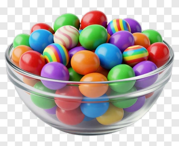 Colorful Candy Bowl Filled With Easter Eggs PNG