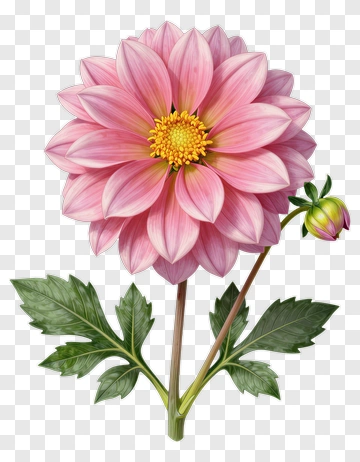 Pink Dahlia Flower PNG