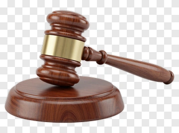 Wooden Gavel On Base PNG