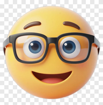 Smiling Emoji With Glasses PNG
