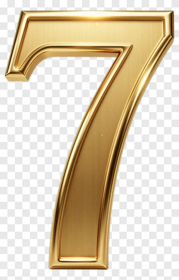 Golden Number 7 PNG