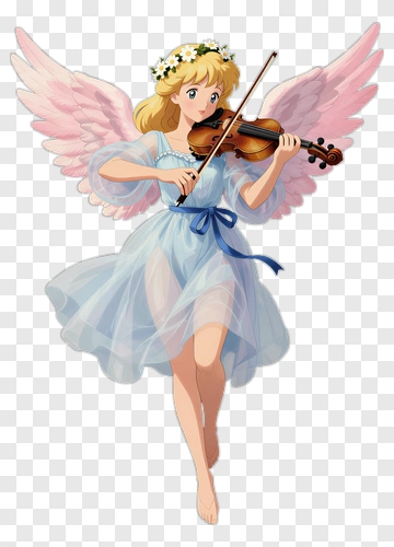 Angel Playing Violin PNG