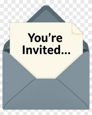 Invitation Envelope With You're Invited Text PNG