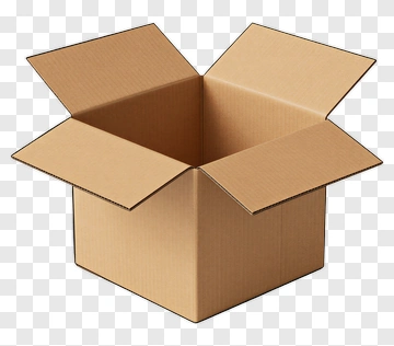 Open Cardboard Box PNG