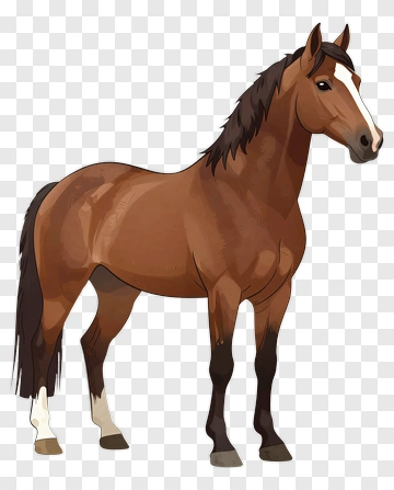 3D Brown Horse PNG