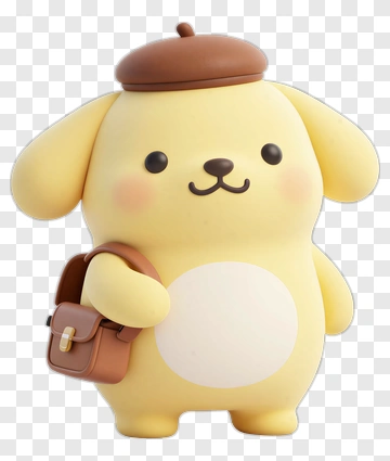 Cute 3D Dog Character With A Bag PNG