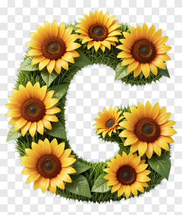 Sunflower Letter G PNG