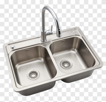 Stainless Steel Double Kitchen Sink PNG