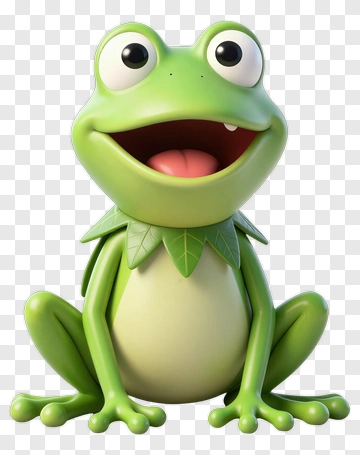 Cartoon Frog Smiling PNG