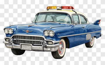 Vintage Police Car PNG