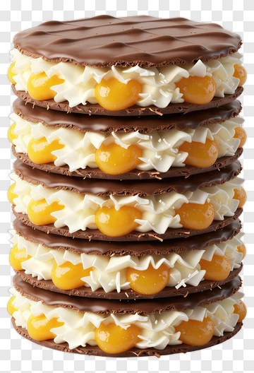 Stack Of Chocolate Cream Filled Cookies PNG
