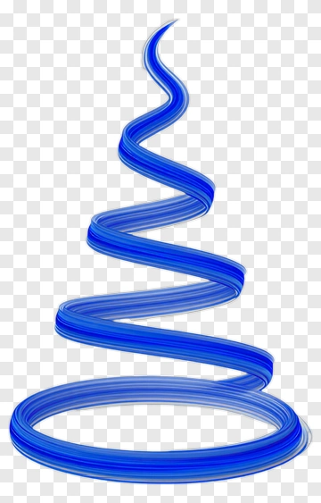 Blue Spiral Tree PNG