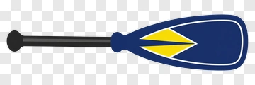 Kayak Paddle With Blue And Yellow Design PNG