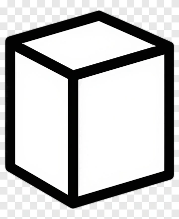 Black Outline Cube PNG