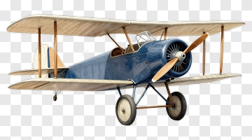 Vintage Biplane Aircraft PNG
