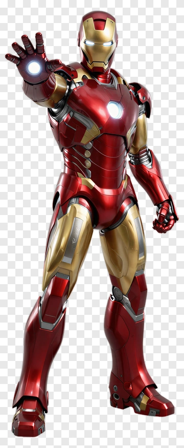 Iron Man In Red And Gold Armor PNG