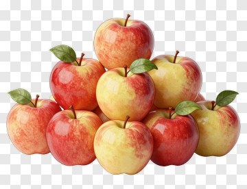 Fresh Pile Of Red And Yellow Apples PNG
