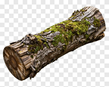 Log Covered In Moss PNG