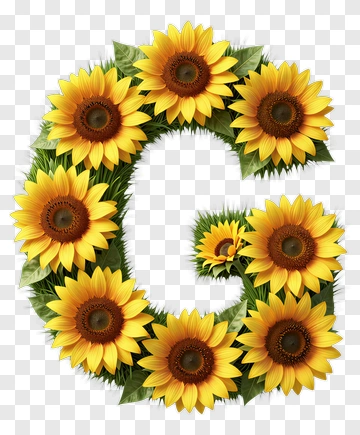 Sunflower Letter G PNG