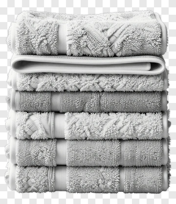 Stack Of Gray Towels PNG