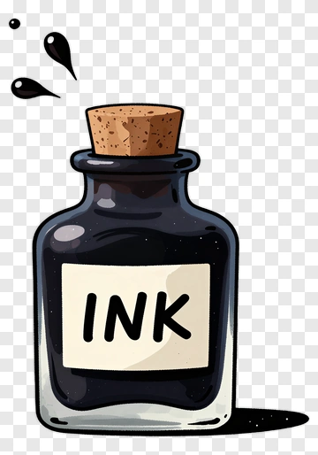 Cartoon Ink Bottle PNG