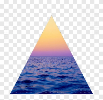 Triangular Ocean Scene PNG