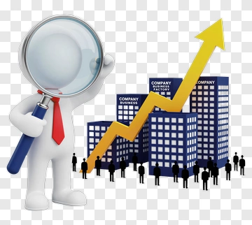 Businessman Analyzing Company Growth PNG